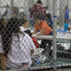 Families in the Customs and Border Protection Central Processing Center in McAllen, Texas a year ago on June 17, 2018